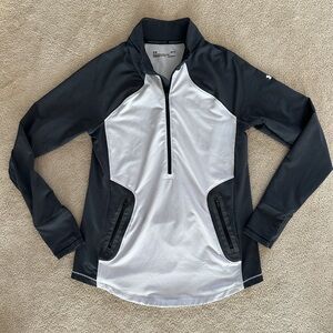 Under Armour Black and White Quarter-Zip Pullover